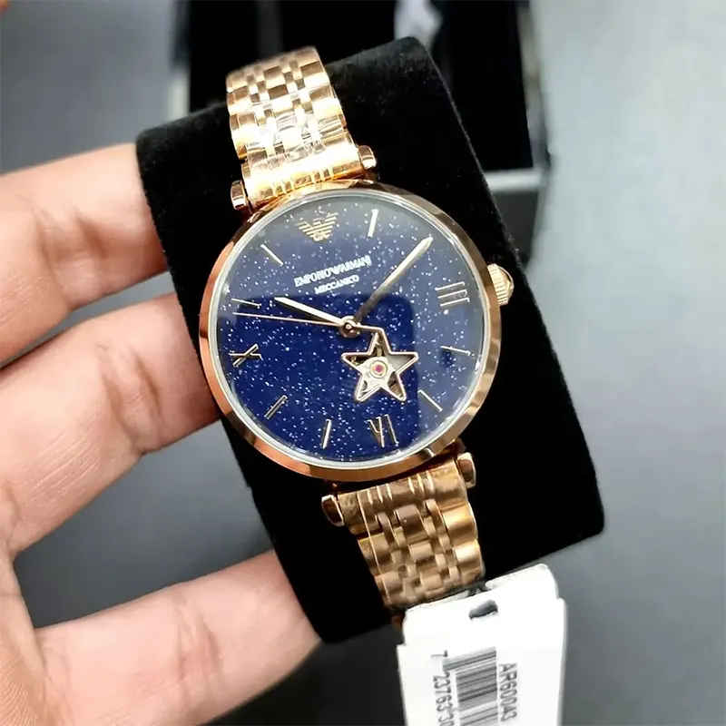 Emporio Armani Automatic Blue Dial Ladies Watch- AR60043